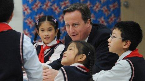 David Cameron in Chengdu