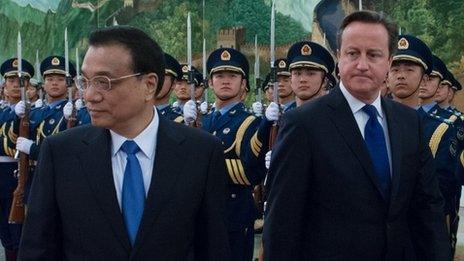 Premier Li Keqiang and David Cameron