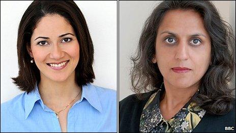 Mishal Husain and Ritula Shah