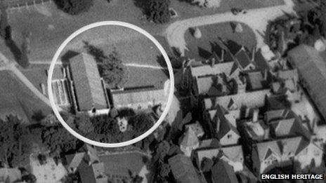 The aerial photo of the site