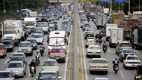 Traffic in Caracas