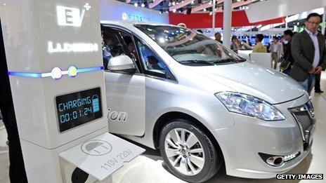 Dongfeng electric car on display