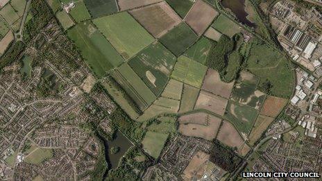 Aerial of view of Swanpool development site