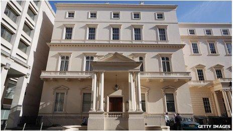 18 Carlton House Terrace which was for sale at £250m in April 2013