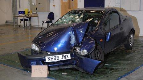 Damaged Vauxhall Tigra