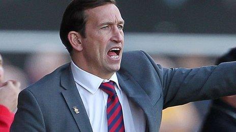 Newport County manager Justin Edinburgh.