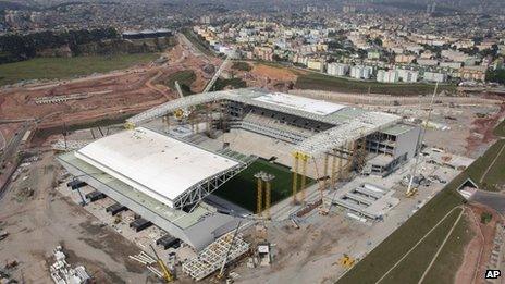 The new Arena Corinthians, or Itaquerao, on 3 Dec 2013