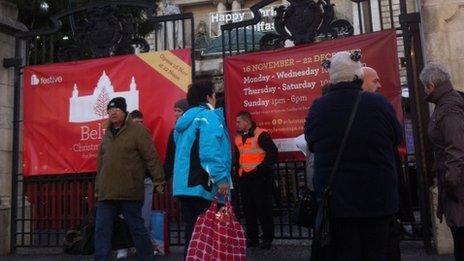 Christmas market in Belfast