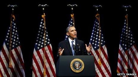 US President Barack Obama appeared in Washington DC on 4 December 2013