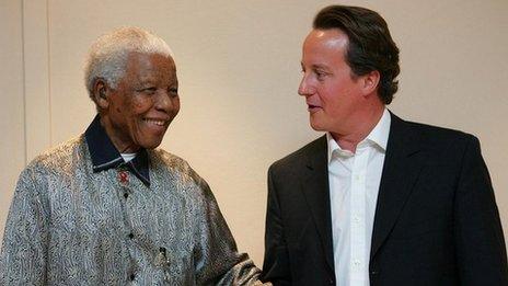 David Cameron met Nelson Mandela in 2006