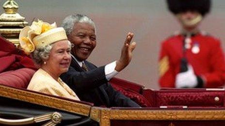 Nelson Mandela and the Queen