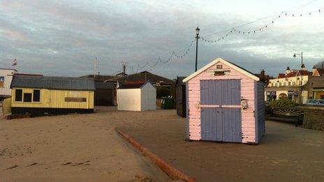 Beach huts at Felixstowe