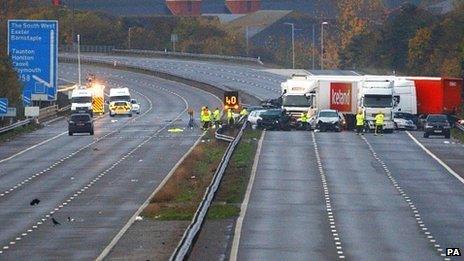 M5 crash scene