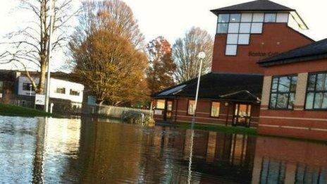 Flooding at Boston College