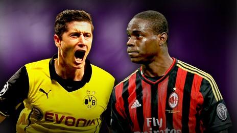 Robert Lewandowski and Mario Balotelli