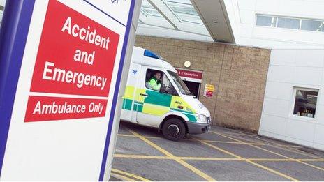 Ambulance outside A&E