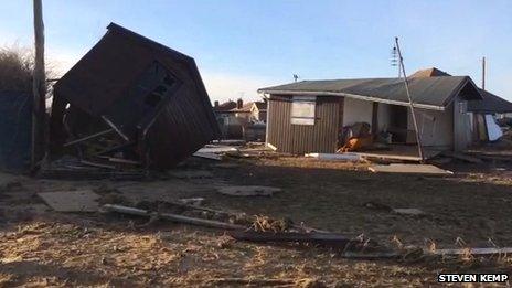 Destruction in Walcot, Norfolk