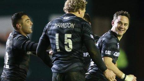 Ryan Lamb scores for Leicester against Montpellier