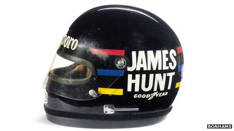 James Hunt 1976 F1 racing helmet