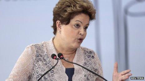 Brazil's President Dilma Rousseff speaks during the 16th FINEP Innovation Award ceremony at the Planalto Palace in Brasilia December 4, 2013