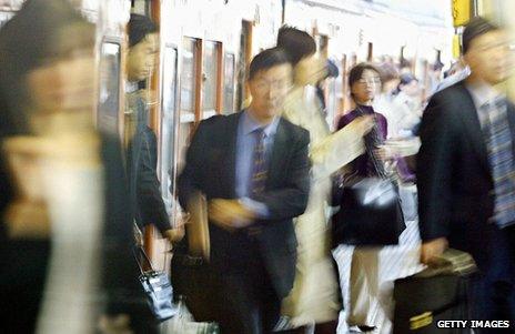 Japanese commuters