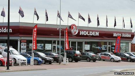 Holden showroom in Australia