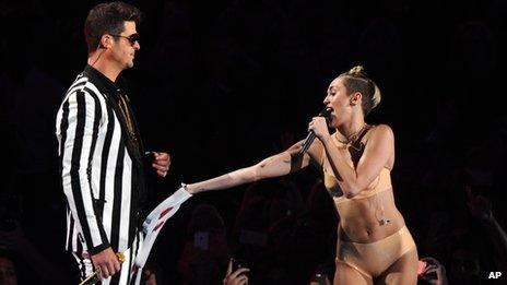 Robin Thicke and Miley Cyrus