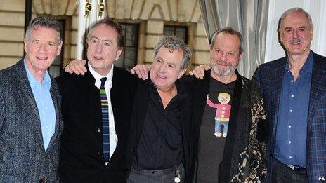 Michael Palin pictured with other members of Monty Python