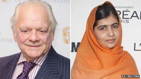 David Jason and Malala Yousafzai composite