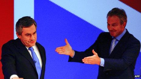 Gordon Brown and Tony Blair