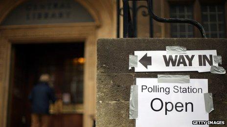 A polling station open for the 2012 PCC and Bristol mayoral elections