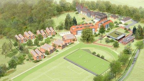 Artist's impression of the boarding school on the Durand Academy site