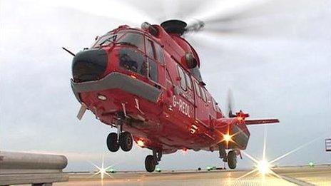 The Super Puma before it crashed