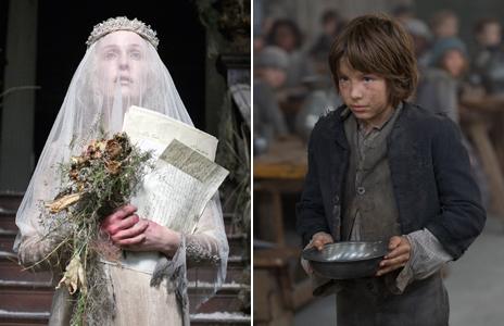 Left: BBC TV adaptation of Bleak House (2011) and Oliver Twist (2007)