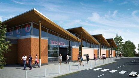 Tesco, Hadleigh - artist's impression