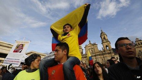 Pro-Petro demo in Bogota