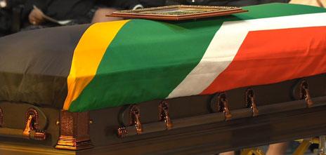 Nelson Mandela's coffin