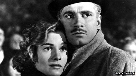 Joan Fontaine and Laurence Olivier in Rebecca