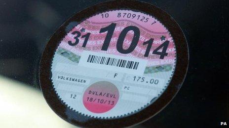 Car tax disc