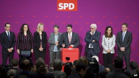 Social Democratic Party, SPD, designated ministers in the new German government