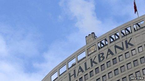 Headquarters of Turkey's Halkbank in Ankara, 17 December 2013