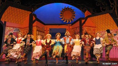 Cast members of Jack and the Beanstalk at the Nottingham Playhouse