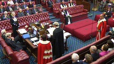 New peers being sworn in