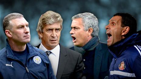 Nigel Pearson, Manuel Pellegrini, Jose Mourinho, Gus Poyet