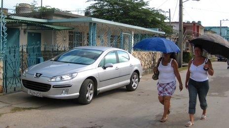 Michel Enriquez's house and car on La Isla de la Juventud