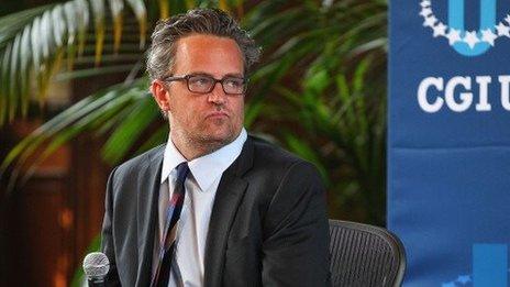 Matthew Perry listens to a question at the Clinton Global Initiative University on April 6, 2013.