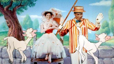 Julie Andrews and Dick Van Dyke in Mary Poppins