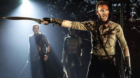 Tom Hiddleston in Coriolanus. Photo by Johan Persson