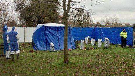 Police at All Saints Church in Didcot