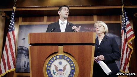 Congressman Paul Ryan (left) and Senator Patty Murray (right)